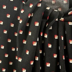 Elegant Black and Red Patterned Skirt